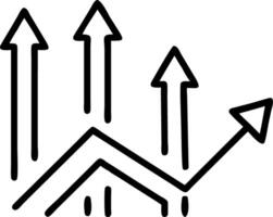 Growth arrows and expanding graphs symbolizing scalability and business growth within a digital interface vector