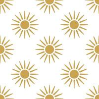 Golden sun rays seamless tile pattern with highlights and soft hues symbolizing a rejuvenating spring morning vector