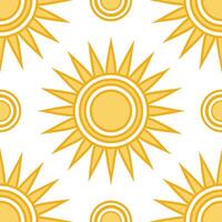 Golden glow of spring sunshine seamless tile pattern with soft highlights and radiant warmth vector