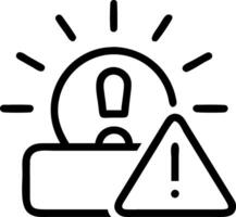 Glowing warning symbol displaying real time alerts on a digital dashboard in a monitoring system Set 3 vector