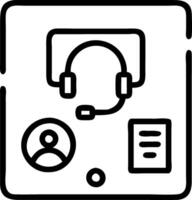 Glowing tablet showing icons like a headset chat and support tools representing customer service interface in a digital support center Set 2 vector