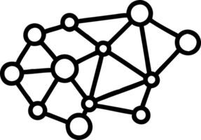 Glowing network of nodes and connections holographically representing business networking and partnerships vector
