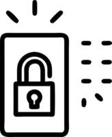 Glowing lock activation on holographic control panel showcasing advanced security systems in digital workplaces Set 3 vector