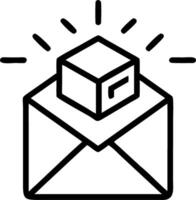 Glowing holographic envelope representing digital document sharing in a modern workspace vector