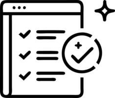 Glowing holographic checklist being updated interactively in a digital project management interface vector