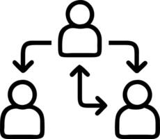 Glowing group icon illustrating connected team workflows for enhanced collaboration in modern workplaces vector