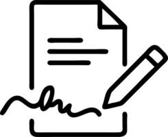 Glowing digital signature being placed on a virtual contract symbolizing secure digital agreements and electronic signing processes vector