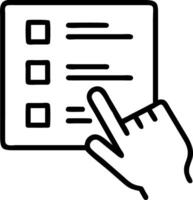 Glowing checklist on holographic interface being marked off by a hand to illustrate task management in digital workflows Set 4 vector