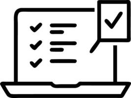 Glowing checklist hovering over laptop symbolizing document approval and task completion in business workflows Set 2 vector