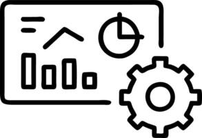 Glowing chart representing process optimization and cost reduction in an efficiency dashboard Set 2 vector