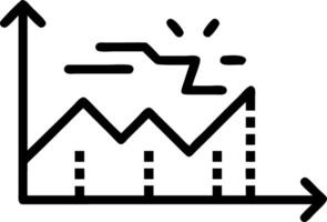 Glowing chart reveals shifting risk levels encouraging role players to balance decisions and prevent critical pitfalls vector