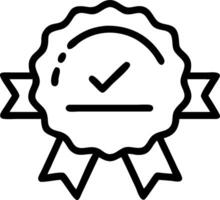 Glowing badge representing system reliability in quality assurance processes vector