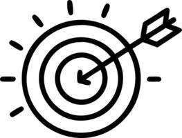 Glowing bullseye icon symbolizing achieved targets in a professional achievement context vector