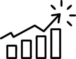 Glowing bar graph with increasing retail store icons representing retail expansion in a business growth context vector