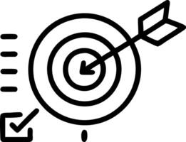 Glowing bullseye icon symbolizing achieved targets in a professional achievement context Set 2 vector