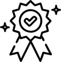 Glowing badge representing ISO certification with holographic metrics in a quality management setting vector