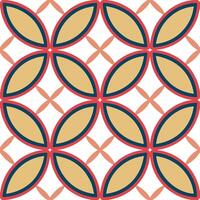 Geometric retro polygon seamless pattern bold colors on white background ideal for home decor vector