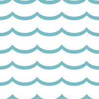 Gentle ocean waves seamless tile pattern with foamy water and a calm beach setting vector
