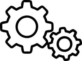 Gear icons representing operational efficiency in business processes to depict efficiency tracking vector