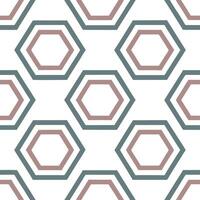Geometric retro polygon seamless tiles muted jewel tones on white background suitable for sophisticated designs vector
