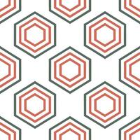 Geometric retro polygon seamless tiles analogous colors on white background suitable for harmonious designs vector