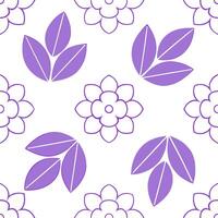 Garden inspired seamless tile pattern with hydrangea flowers soft purple tones and subtle floral charm vector