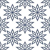 Frosty snowflake mosaic seamless tile pattern with intricate geometric designs and shimmering accents vector