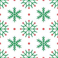 Frosty snowflake and holiday wreath seamless tile pattern with festive winter elements Set 2 vector