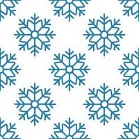 Frosty geometric snowflake seamless tile pattern with modern winter designs vector