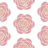 Fresh spring rose seamless tile pattern with gentle pink and peach blooms exuding soft elegance vector
