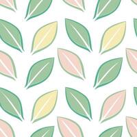 Fresh spring leaves seamless pattern with soft washes of color and delicate gradients for organic elegance vector