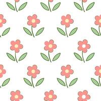 Fresh spring floral seamless pattern with lively blooms and soft white balance for cheerful spring projects Set 2 vector