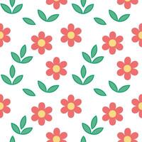 Fresh spring floral seamless pattern with lively blooms and soft white balance for cheerful spring projects vector