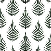 Fresh fern seamless tile pattern with intricate fronds and rich green tones for spring freshness vector