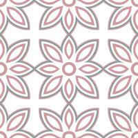 Folk art seamless pattern with pastel floral designs and soft geometric shapes for a delicate modern ethnic aesthetic vector