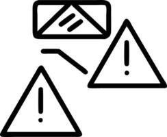 Floating warning triangles and icons illustrating system alerts and monitoring in digital environments vector