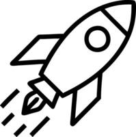 Floating holographic rocket symbolizing digital innovation and business growth advancements vector
