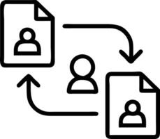 Floating holographic icons of shared files and real time updates symbolizing collaboration tools and team communication vector