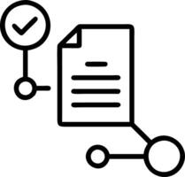Floating digital contracts with approval and rejection options representing smart contracts and automated agreements vector