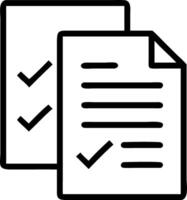 Floating checkmarks appearing next to a glowing list of digital documents representing document approvals in a modern office vector