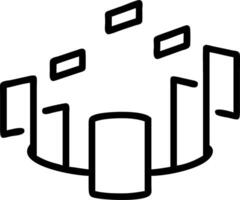Floating bar graphs for interactive role play measuring marketing performance and highlighting success in dynamic visuals vector