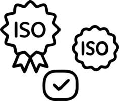 Floating badges display ISO certifications and quality measures representing quality management and compliance standards Set 5 vector