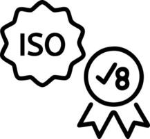 Floating badges display ISO certifications and quality measures representing quality management and compliance standards vector