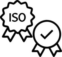 Floating badges display ISO certifications and quality measures representing quality management and compliance standards Set 3 vector