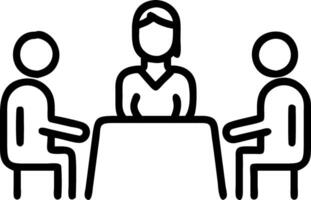 Female manager working with colleagues in office consulting client or investor hr taking job interview happy busy business people corporate executive recruitment team talking at gr vector