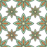 Ethnic patterns seamless design with natural elements like leaves and flowers for a boho chic free spirited look vector