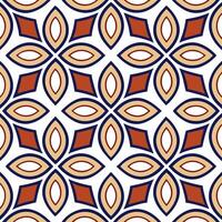 Ethnic patterns seamless design with mosaic tiles and vibrant primary colors for a striking bold cultural look vector