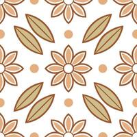 Ethnic graphics seamless pattern with nature inspired illustrations and muted color palettes for an organic cultural feel vector