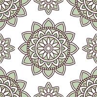 Ethnic graphics seamless pattern with intricate mandala designs and rich color palettes for a detailed cultural look Set 5 vector