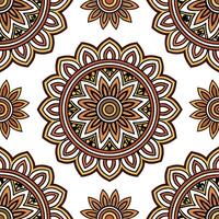 Ethnic graphics seamless pattern with intricate mandala designs and rich color palettes for a detailed cultural look Set 4 vector
